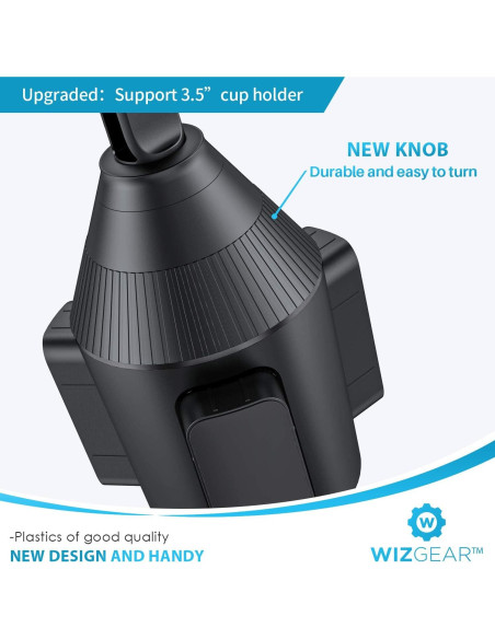 Soporte para Teléfono en Portavasos WixGear, Ajustable y Universal Soporte para Teléfono en Portavasos WixGear, Ajustable y Universal