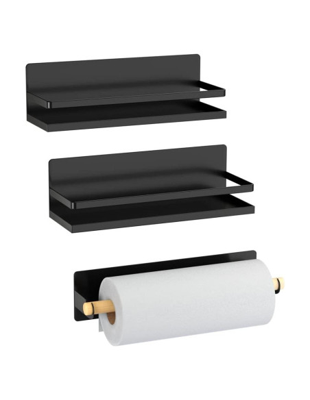 Soporte Magnético para Especias y Toallas SlimmKISS Negro