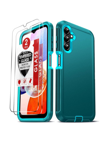 Funda LeYi para Samsung Galaxy A14 5G + 2 Protectores Vidrio