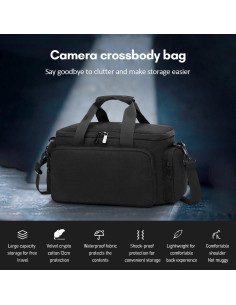 Bolsa de cámara Andoer impermeable 39x20x18cm para DSLR 2