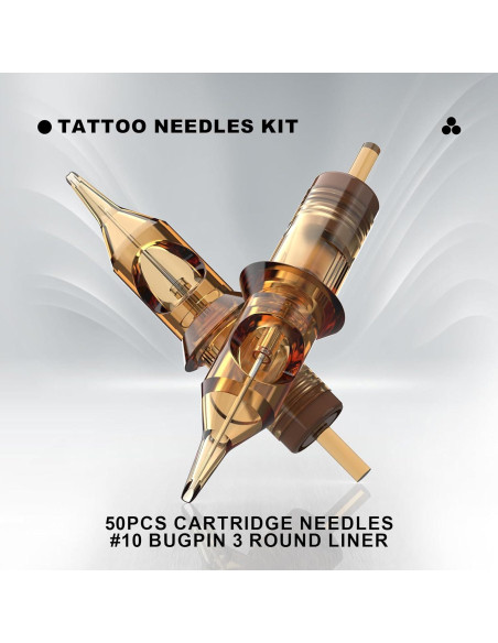 Cartuchos de Agujas de Tatuaje RHEIN 50pcs 3RL 0.3mm Cartuchos de Agujas de Tatuaje RHEIN 50pcs 3RL 0.3mm