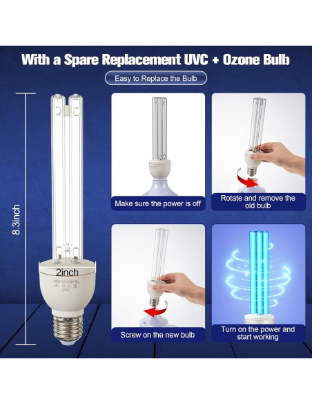 Lámpara UV Qualirey 25W con Control Remoto y Ozono Lámpara UV Qualirey 25W con Control Remoto y Ozono