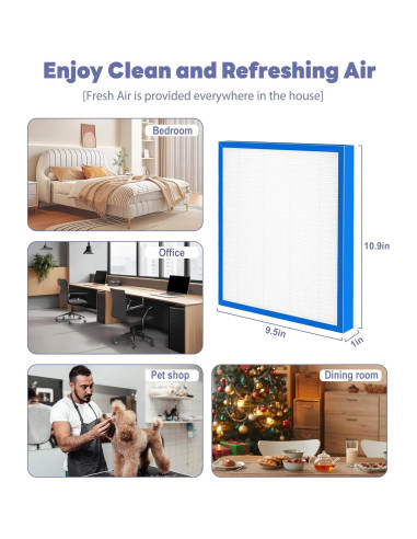Filtro de Reemplazo HEPA Popurure AF-10FL para Purificador HoMedics