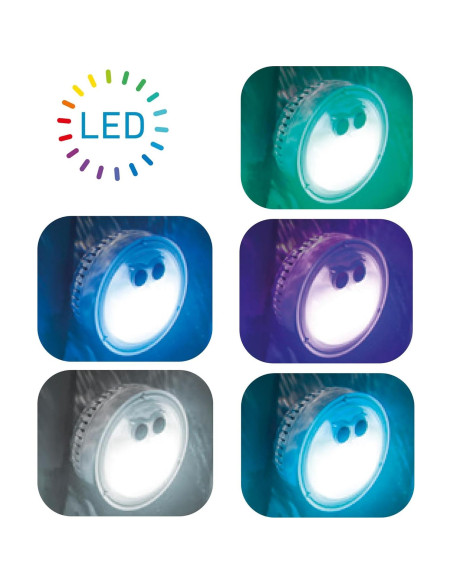 Luz LED Intex 28503 para Spa - Multicolor, Batería Luz LED Intex 28503 para Spa - Multicolor, Batería