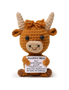 Muñeca de Ganchillo Vaca de Lana Tejida Putian 7.6 cm