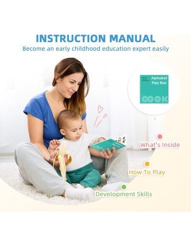 Set Montessori OOOK 4 en 1 Juguetes de Aprendizaje Alfabeto