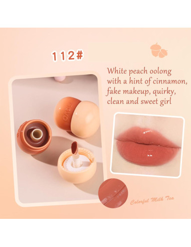 Brillo de Labios Hidratante Bekoeen Rosa 2 Pcs Gel Larga Duración
