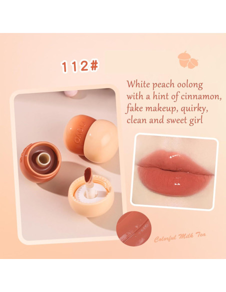 Brillo de Labios Hidratante Bekoeen Rosa 2 Pcs Gel Larga Duración Brillo de Labios Hidratante Bekoeen Rosa 2 Pcs Gel Larga Duración