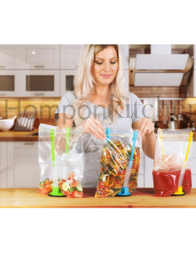Soporte para Bolsas de Alimentos Hompon 6 Pcs Multicolor