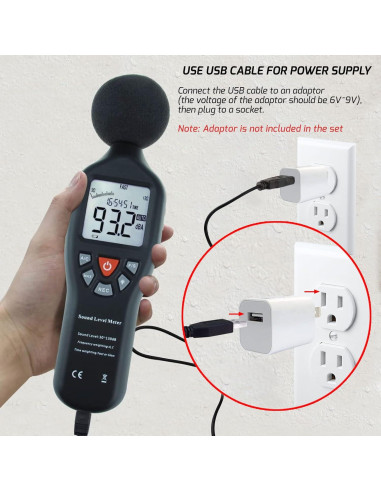 Medidor de Decibelios Gain Express SLM-25 Portátil 30-130dB