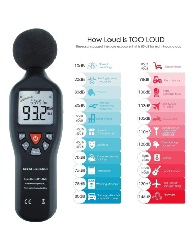 Medidor de Decibelios Gain Express SLM-25 Portátil 30-130dB