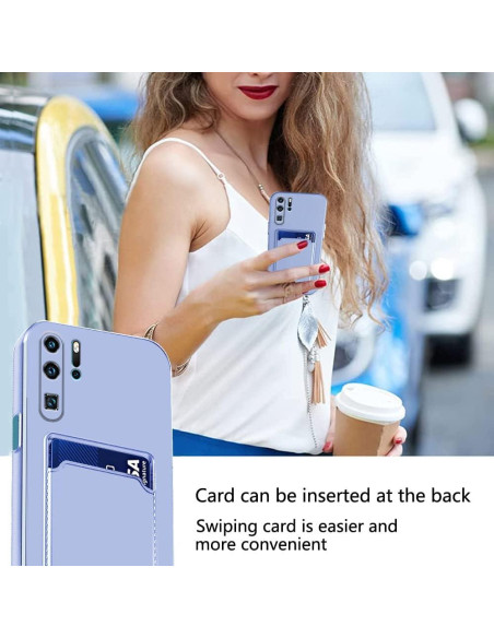 Funda Silicona TPU Huawei P30 Pro con Soporte para Tarjetas