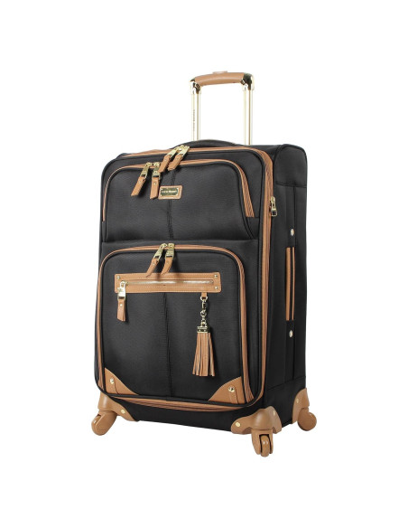 Maleta Expandible Steve Madden 24" Harlo Negro - Ligera y Con Ruedas Maleta Expandible Steve Madden 24" Harlo Negro - Ligera y Con Ruedas