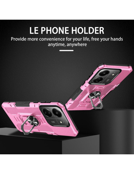 Funda protectora Rosa para Xiaomi Redmi 13C 4G/Poco C65 Funda protectora Rosa para Xiaomi Redmi 13C 4G/Poco C65