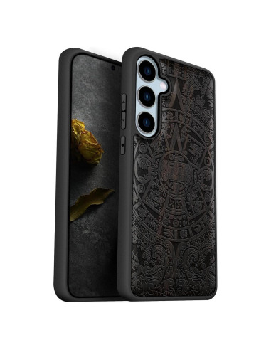 Funda de Madera Carveit para Galaxy S24 FE - Diseño Maya