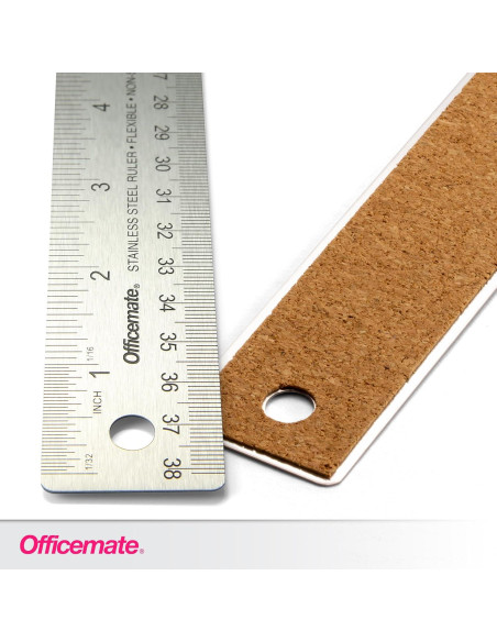 Regla de Metal Inoxidable Officemate 38.1 cm Paquete de 12 Regla de Metal Inoxidable Officemate 38.1 cm Paquete de 12