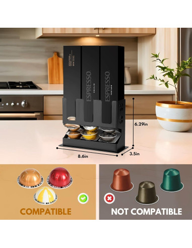 Soporte para Cápsulas de Café RECAPS para Nespresso Vertuo - 30 Cápsulas