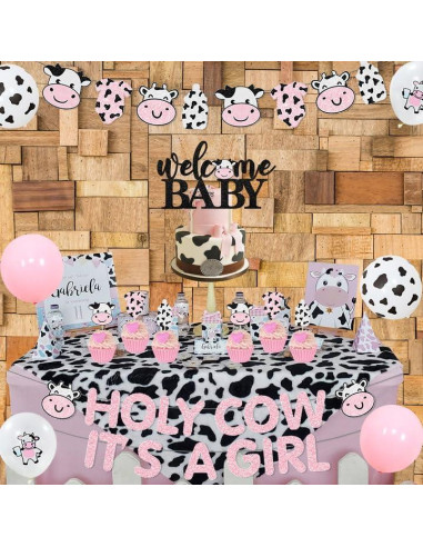 Decoraciones Baby Shower Vaca Cheereveal - Guirnalda y Adornos