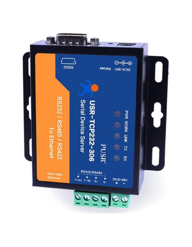 Convertidor RS232 RS485 RS422 a Ethernet TCP IP Modbus USR-TCP232-306