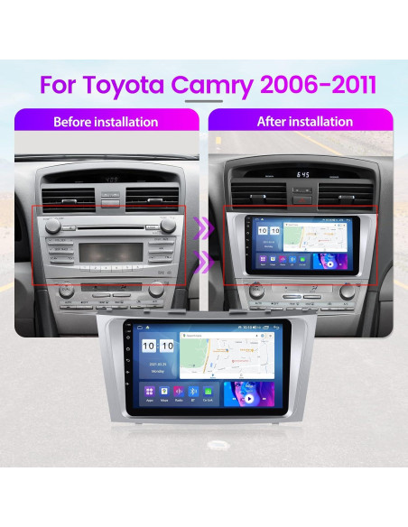 Radio de Coche Android 13 Mekede 9" 2+32GB para Toyota Camry Radio de Coche Android 13 Mekede 9" 2+32GB para Toyota Camry