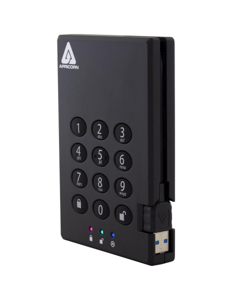 Disco Duro Externo Apricorn Padlock 1TB USB 3.0 Negro Disco Duro Externo Apricorn Padlock 1TB USB 3.0 Negro