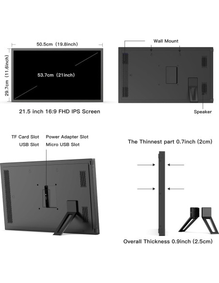 Marco de Foto Digital Nethgrow 21.5" FHD 32GB WiFi Marco de Foto Digital Nethgrow 21.5" FHD 32GB WiFi