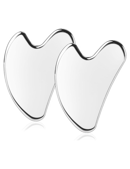 Herramientas Gua Sha Facial BTYMS - 2 Pcs Acero Inoxidable Herramientas Gua Sha Facial BTYMS - 2 Pcs Acero Inoxidable