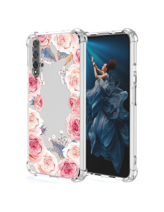 Funda TPU Floral Rosa para Huawei Nova 5T Honor 20 - Antigolpes
