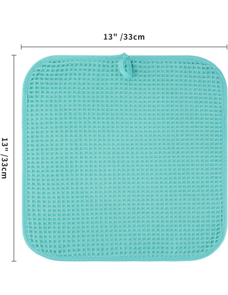Juego de 2 Toallas de Cara Microfibra Turquesa 33x33 cm Juego de 2 Toallas de Cara Microfibra Turquesa 33x33 cm