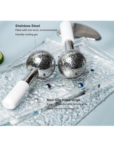 Set de Globos de Hielo y Gua Sha VRAIKO para Facial