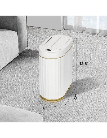 Cesto de Basura Automático Syncvibe 2 Galones Blanco Oro Cesto de Basura Automático Syncvibe 2 Galones Blanco Oro