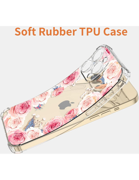 Funda TPU Floral Rosa para Huawei Nova 5T Honor 20 - Antigolpes Funda TPU Floral Rosa para Huawei Nova 5T Honor 20 - Antigolpes
