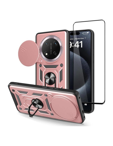 Funda Doble Capa para Huawei Honor X9C / Magic 7 Lite Oro Rosa