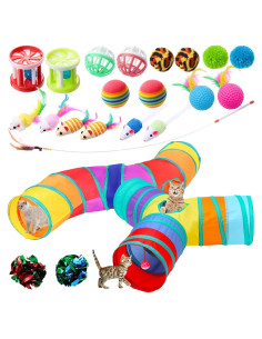 Conjunto de Juguetes para Gatos Poen 22 Piezas Interactivos