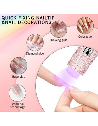 Lámpara UV Portátil Peccera Y10 para Uñas de Gel Rosa