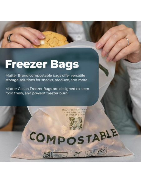 Bolsas de Congelador Compostables Matter 30 Unidades 1 Galón Bolsas de Congelador Compostables Matter 30 Unidades 1 Galón