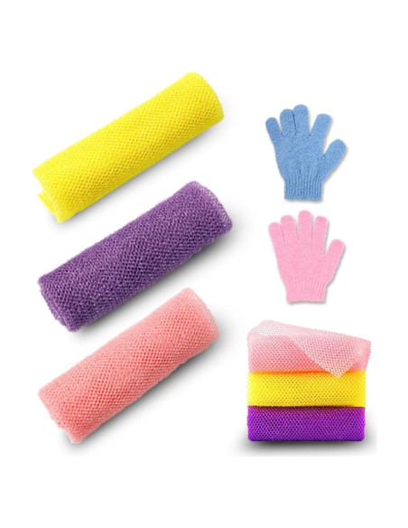 Set de Esponjas Exfoliantes de Baño BOYYJING - 5 Piezas Set de Esponjas Exfoliantes de Baño BOYYJING - 5 Piezas