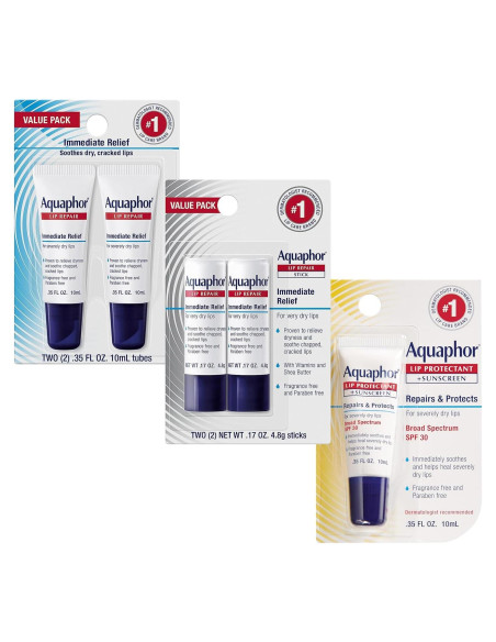 Conjunto de bálsamo labial Aquaphor Lip Repair + Protector SPF 30 Conjunto de bálsamo labial Aquaphor Lip Repair + Protector SPF 30