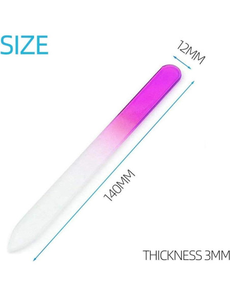 6 Limas de Uñas de Vidrio LPOne con Funda Protectora 14x1cm 6 Limas de Uñas de Vidrio LPOne con Funda Protectora 14x1cm