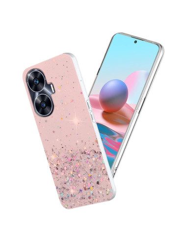 Funda Silicona Brillante Yarxiawin para Realme C55 Rosa