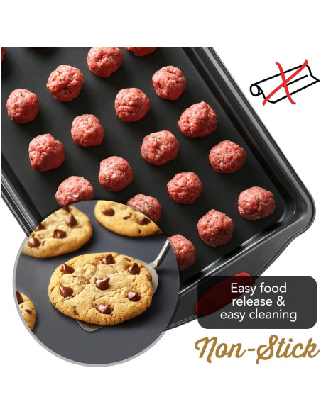 Juego de 2 Bandejas para Hornear Eatex Antiadherentes 34.5 y 39.2 cm Juego de 2 Bandejas para Hornear Eatex Antiadherentes 34.5 y 39.2 cm