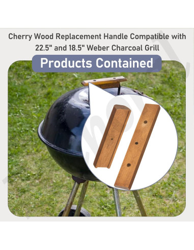 Mango de Repuesto Madera de Cereza 3Pack para Parrillas Weber