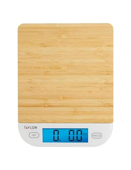 Báscula de Cocina Digital Taylor de Bambú 6.8 kg con Tara Báscula de Cocina Digital Taylor de Bambú 6.8 kg con Tara