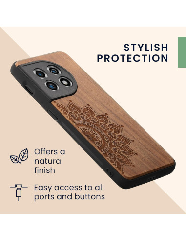 Funda de Madera KW-Commerce para OnePlus 11 - Sol Naciente