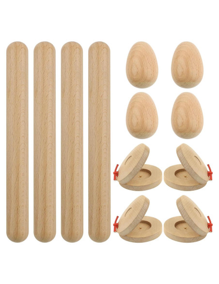 Set de Instrumentos Musicales de Percusión de Madera 12 Piezas Set de Instrumentos Musicales de Percusión de Madera 12 Piezas