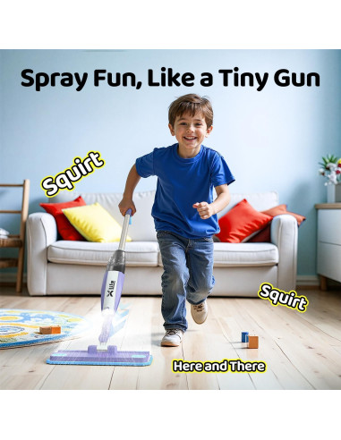 Xlife Mop Spray Infantil con Rociador - Set de Limpieza 4-8 Años