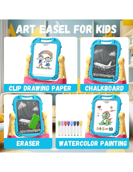 Caballete de Arte Ajustable Juivin para Niños - Doble Cara Caballete de Arte Ajustable Juivin para Niños - Doble Cara