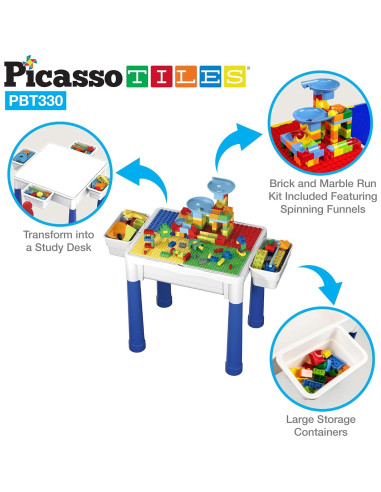 Mesa de Juego y Escritorio PicassoTiles PBT330 con 331 Piezas