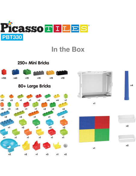 Mesa de Juego y Escritorio PicassoTiles PBT330 con 331 Piezas Mesa de Juego y Escritorio PicassoTiles PBT330 con 331 Piezas