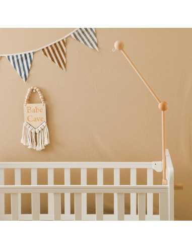 Soporte Móvil para Cuna Marsrut de Madera Natural 70cm